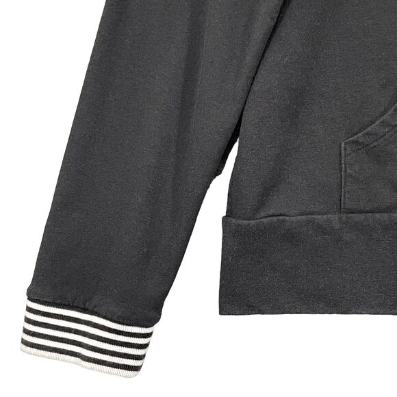 Talbots Full Zip‎ Active Sweater Women L Black Pockets Long Sleeve Mock Neck R78 - Picture 3 of 12